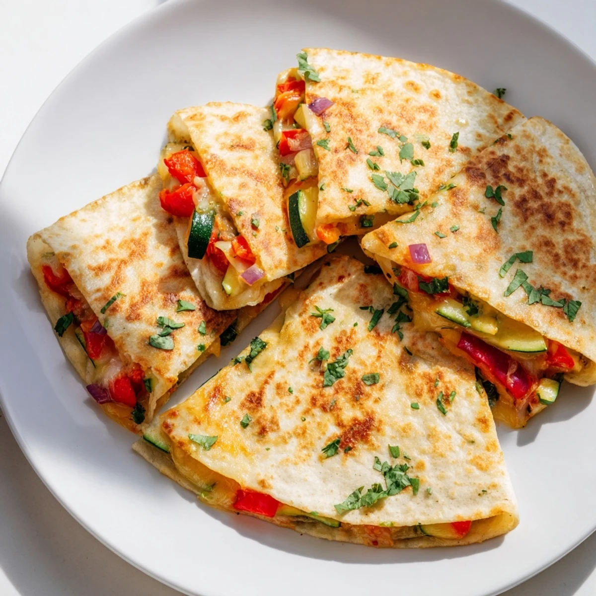 Golden-brown quesadillas brimming with melted cheese and optional chicken, ready to enjoy.