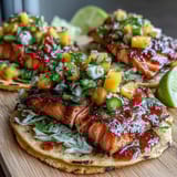 Grilled Salmon Mango Tacos