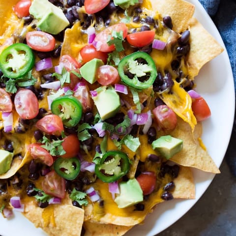 Nachos with cheese jalapeños