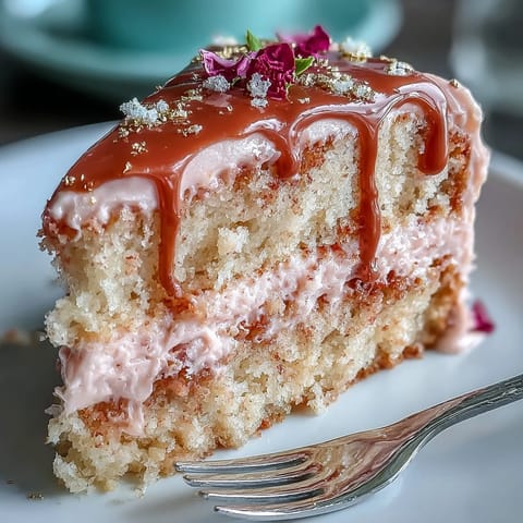Bridal Shower Rosé Velvet Cake: elegant blush pink cake with gold drip.