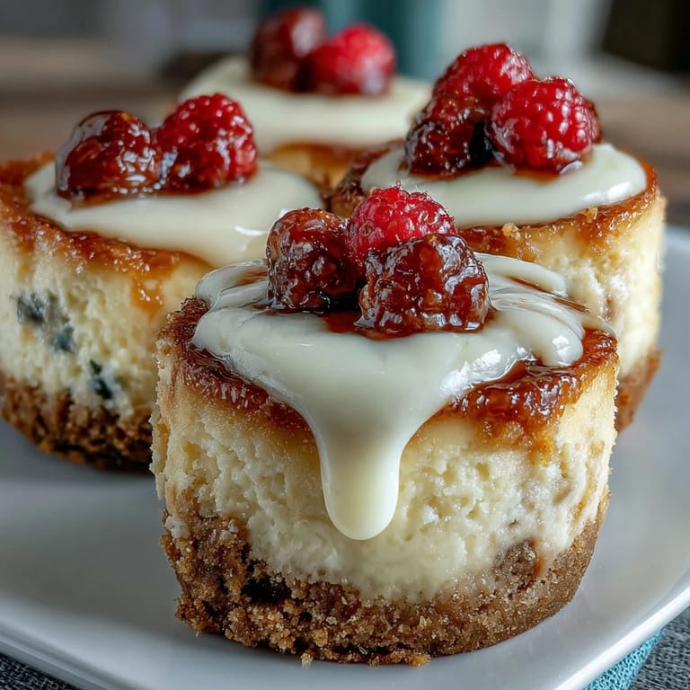 Creamy vanilla mini cheesecakes baked in a crisp cookie crust, perfect for party trays or celebratory dessert tables.