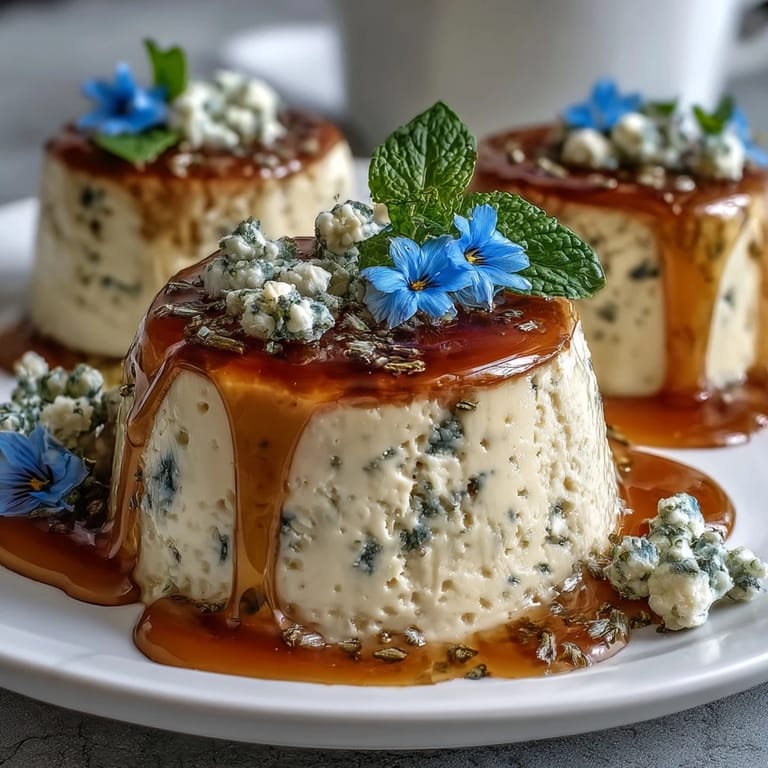 Elegant honey lavender panna cotta topped with fresh berries, a gluten-free dessert perfect for dinner parties.