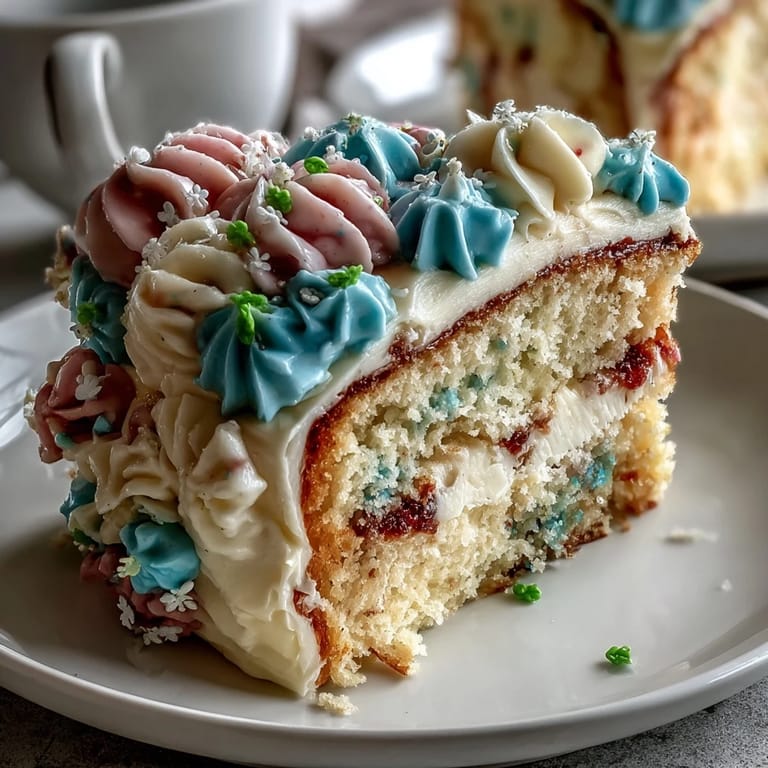 Beautiful Spring Birthday Cake with Pastel Floral Buttercream: A delightful vanilla cake featuring delicate buttercream flowers in soft pink, yellow, lavender, and green, ideal for spring birthdays.